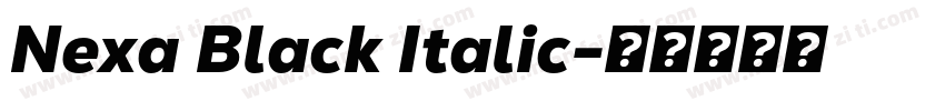 Nexa Black Italic字体转换